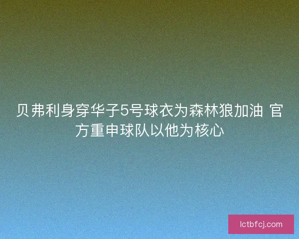 贝弗利身穿华子5号球衣为森林狼加油 官方重申球队以他为核心